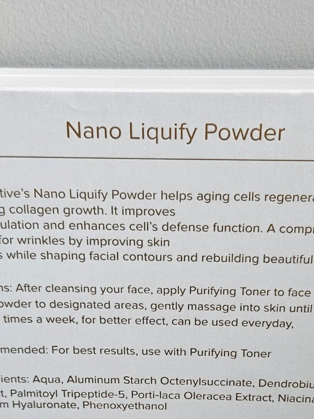 DERMALACTIVES NANO LIQUIFY POWDER-12 pcs-0.101 fl oz \3 ml EACH-BRAND NEW-SEALED